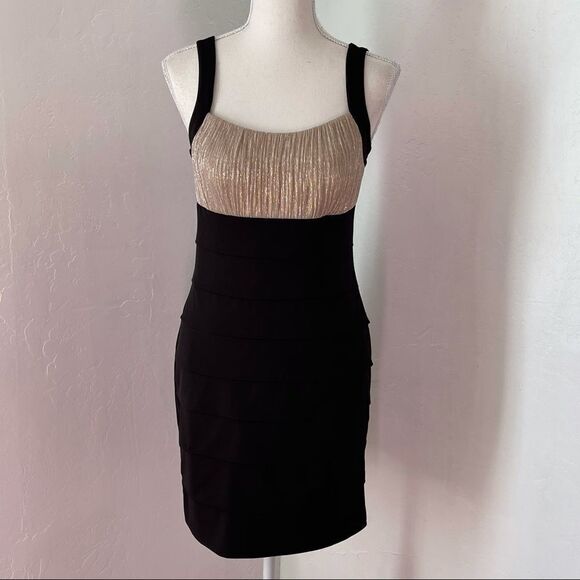ENFOCUS Gold & Black Dress Sz 6P - Picture 4 of 11